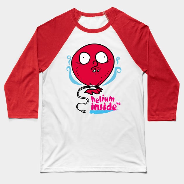 helium inside funny cartoon Baseball T-Shirt by anticute